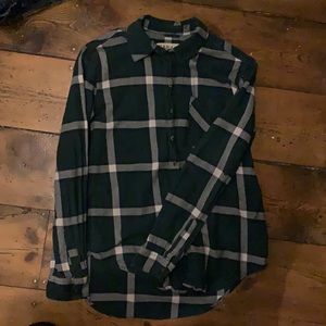 Dark Green Plaid Shirt